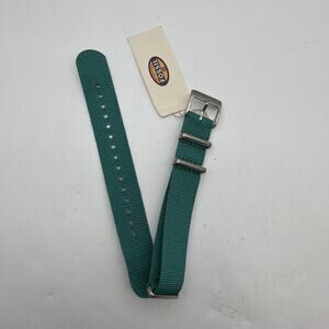 18mm Watch Band Strap Fossil watches smart Turquoise Green Nylon Woven 3 Rings